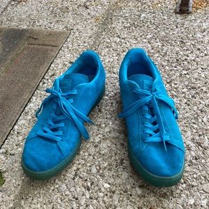 Puma blue suede shoes
